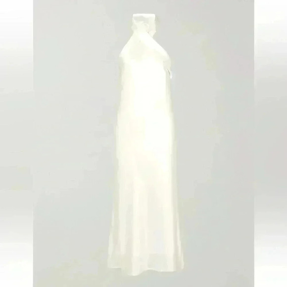 Galvan London White Size 34 Dress halter ankle length, good condition , satin - Picture 4 of 7
